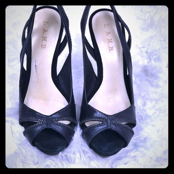 L.A.M.B. Shoes - MOVING! MAKE OFFER! L.A.M.B Dawna black slingbacks